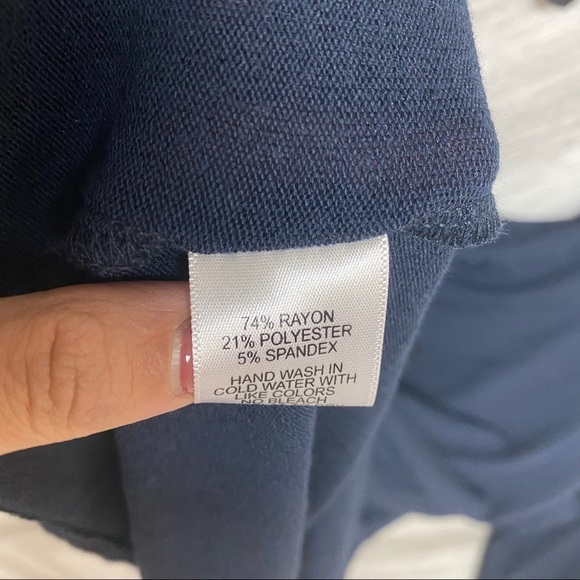 Gibson | Ruffles Edge Raglan Pullover Indigo Large - Picture 7 of 7